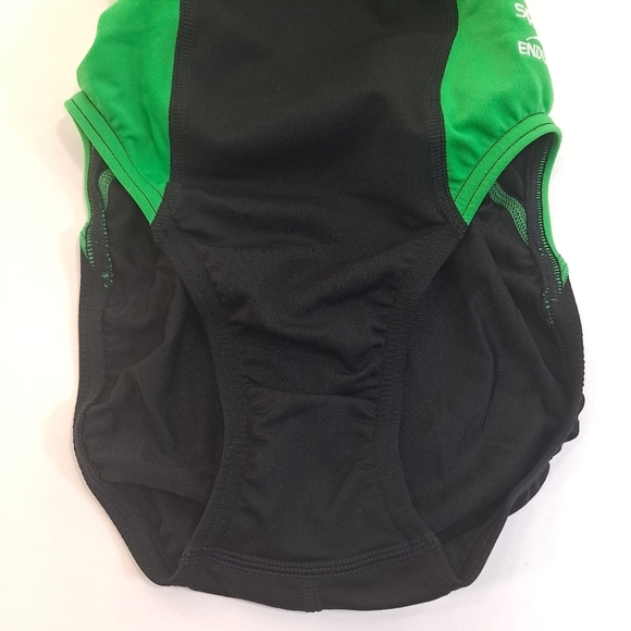 Speedo Womens One Piece Swimsuit Endurance+ Super Pro Team Black Green Sz 22 XXS - Picture 8 of 16